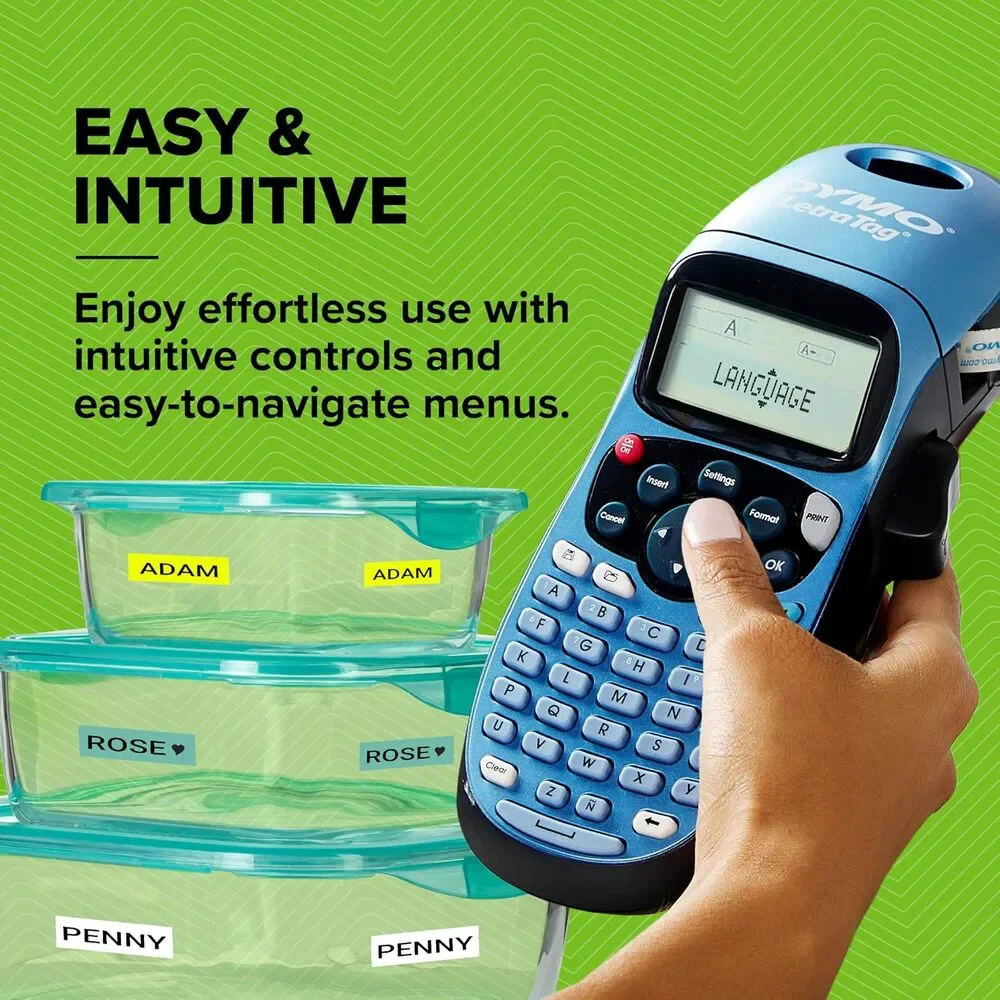 DYMO Label Maker Machine with Tape - 100H LetraTag Handheld